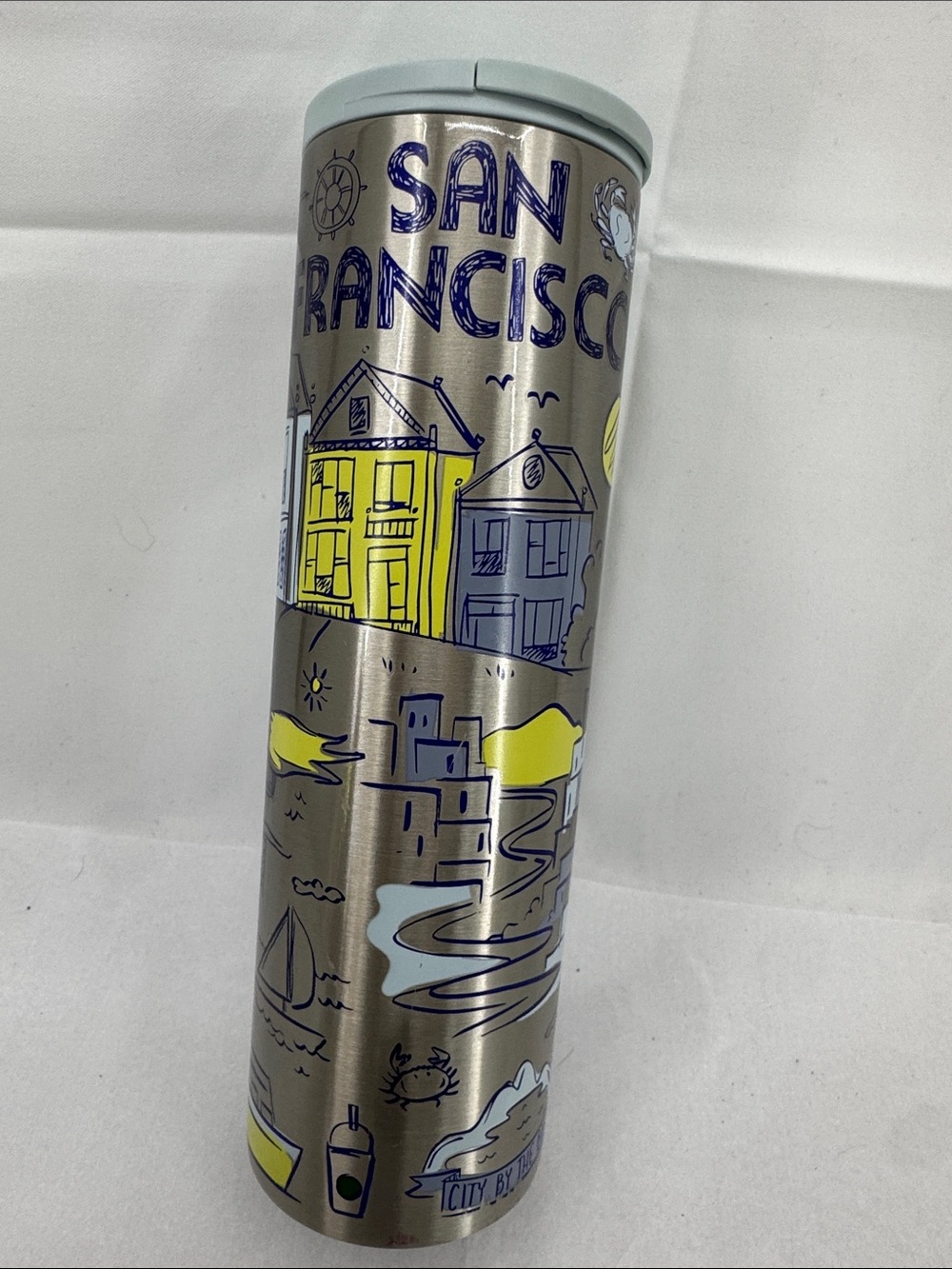 Starbucks "Been There" San Francisco Steel Coffee Travel Mug Tumbler 16 oz